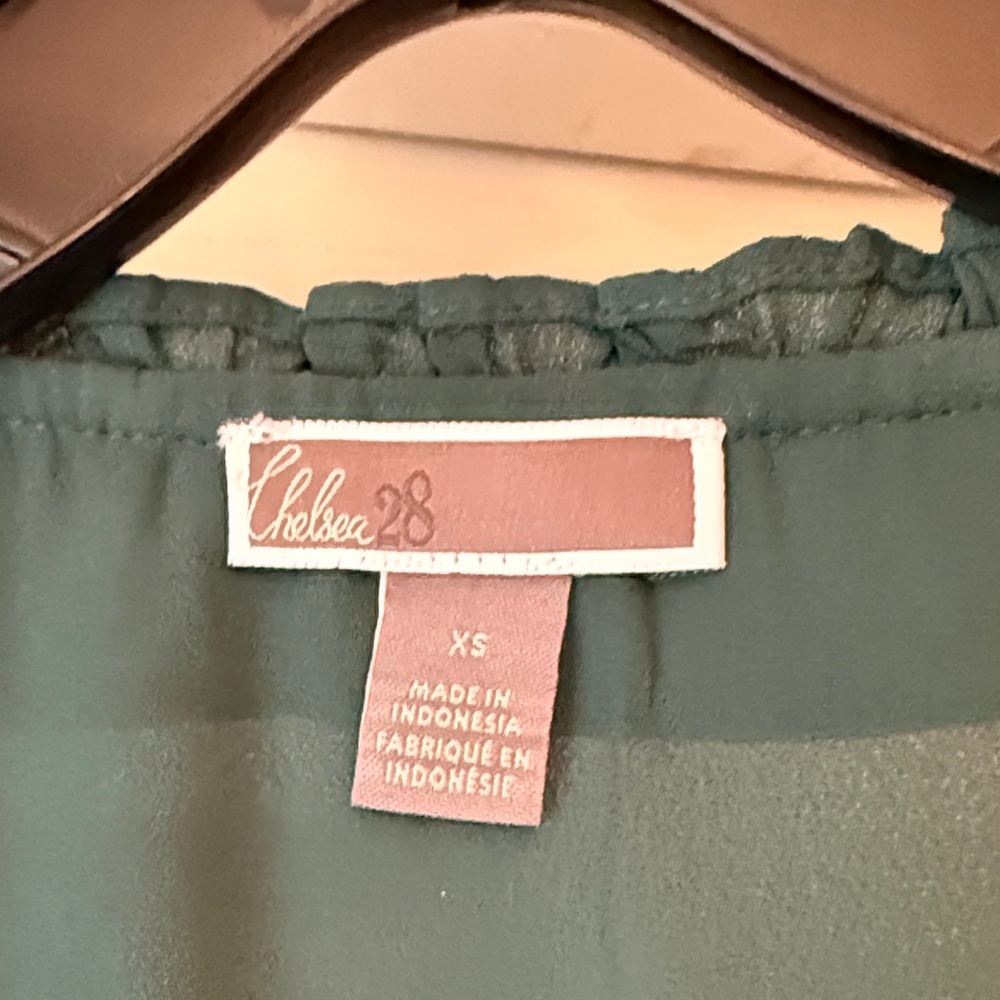 Chelsea28 Teal Ruffle Blouse - Picture 3 of 6